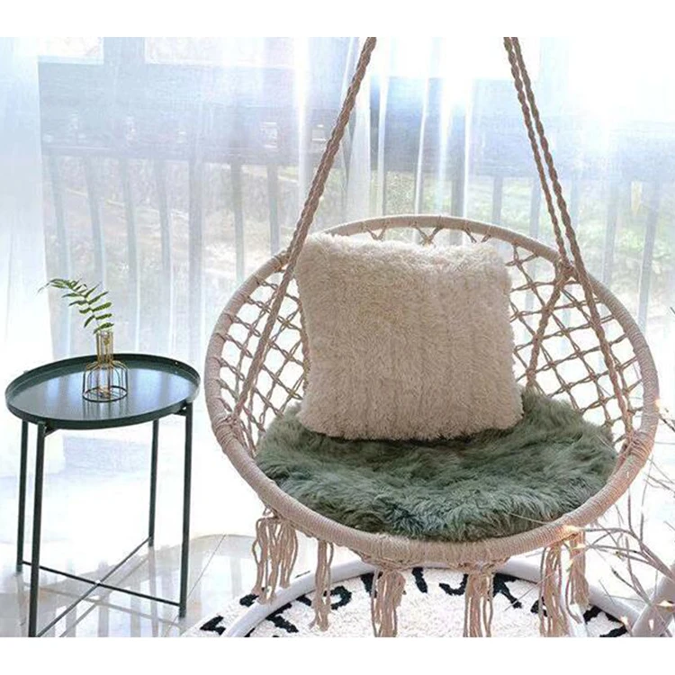 

Patio Hanging Swing Round Chair Hammock Indoor Outdoor Hanging Chair Macrame Hammock