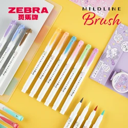 Zebra Colores Double Headed Highlighter Pen Plumones WFT8 Markers Art Stationery Watercolor Paint Pen Soft Head Brush Tip Marker