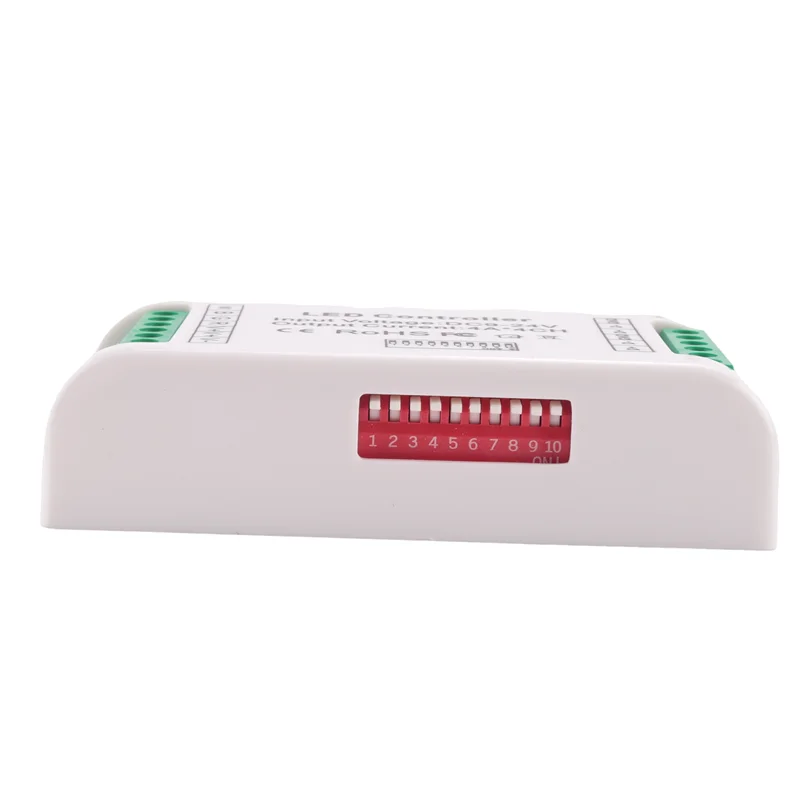 

6X Mini 4 Channel DMX RGBW Decoder 16A RGB RGBW Strip Controller DMX 512 Dimmer Driver For LED Strip Lights DC9-24V-BCBW
