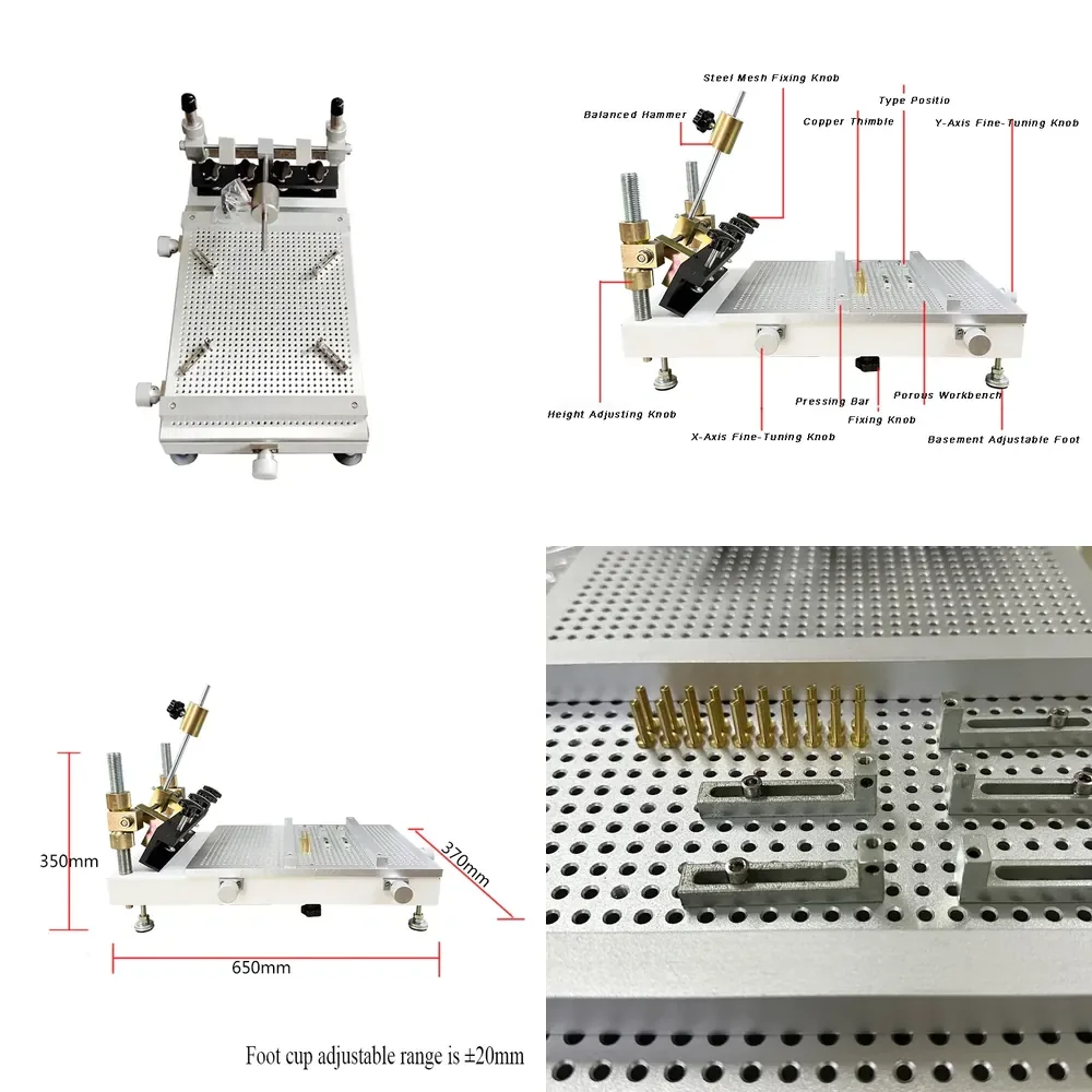 

Desktop Manual Solder Paste Printer Screen Printing Machine PCBA High Precision