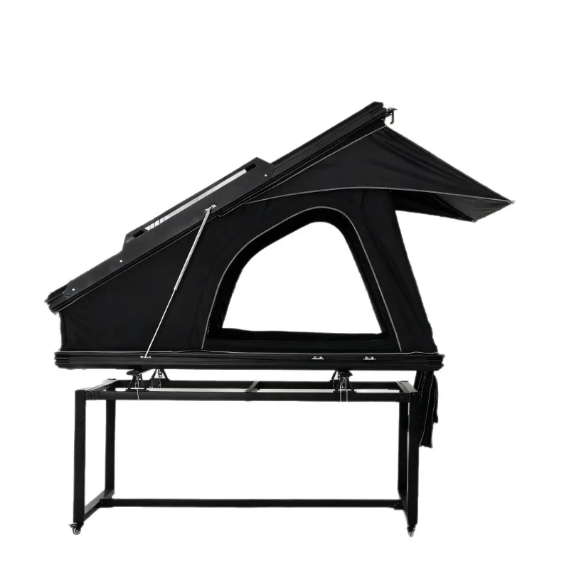 Elevated car edge awning high-end outdoor aluminum alloy shell second open second roof tent