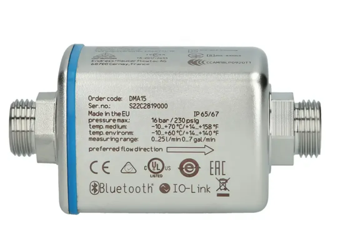 E+H OEM Customizable Stainl s Steel Smart Magmeter Picomag Electromagnetic Flowmeter DMA15-AAABA1 for Water Utiliti  Secondary