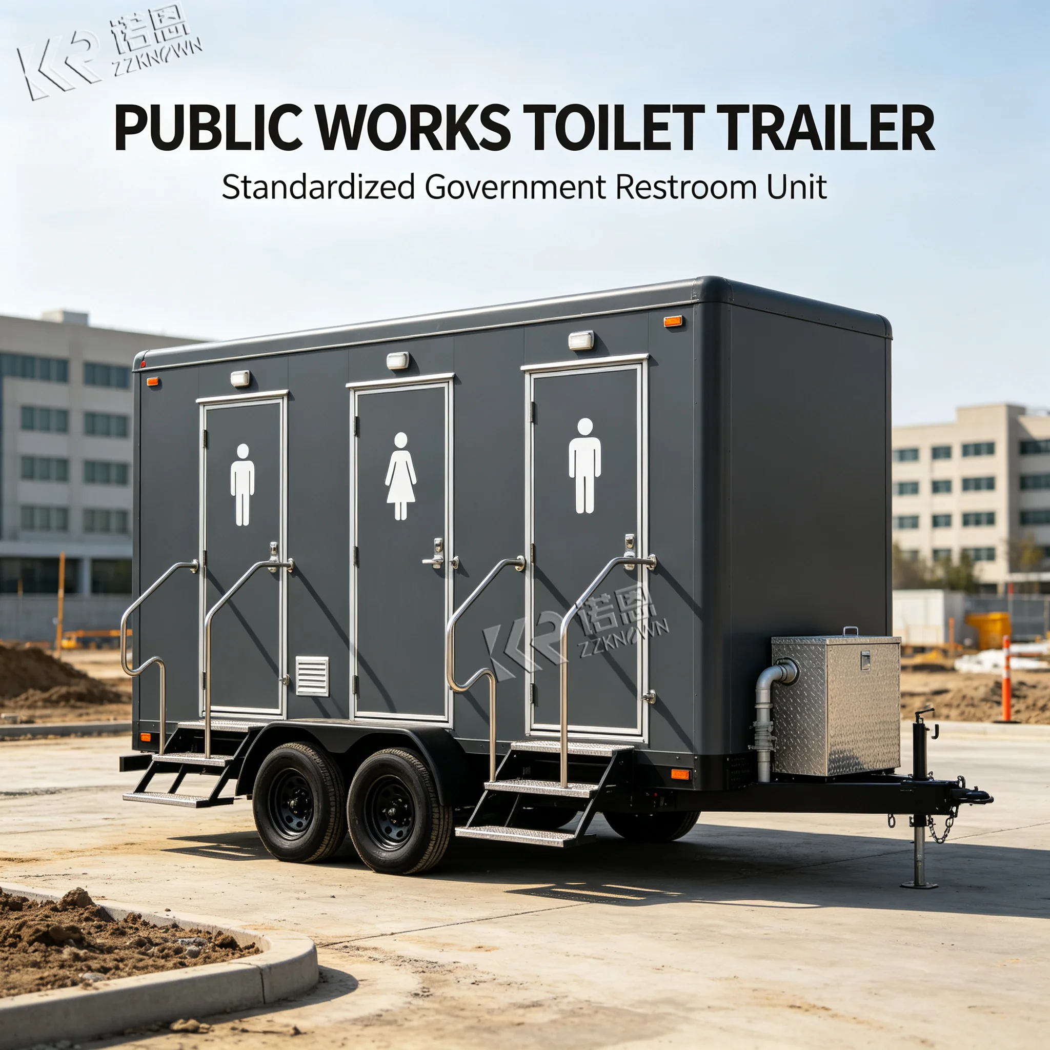 Modern Luxury Portable Wedding Toilet Trailer Durable Steel Mobile Restroom Luxury Portable Mobile Bathroom