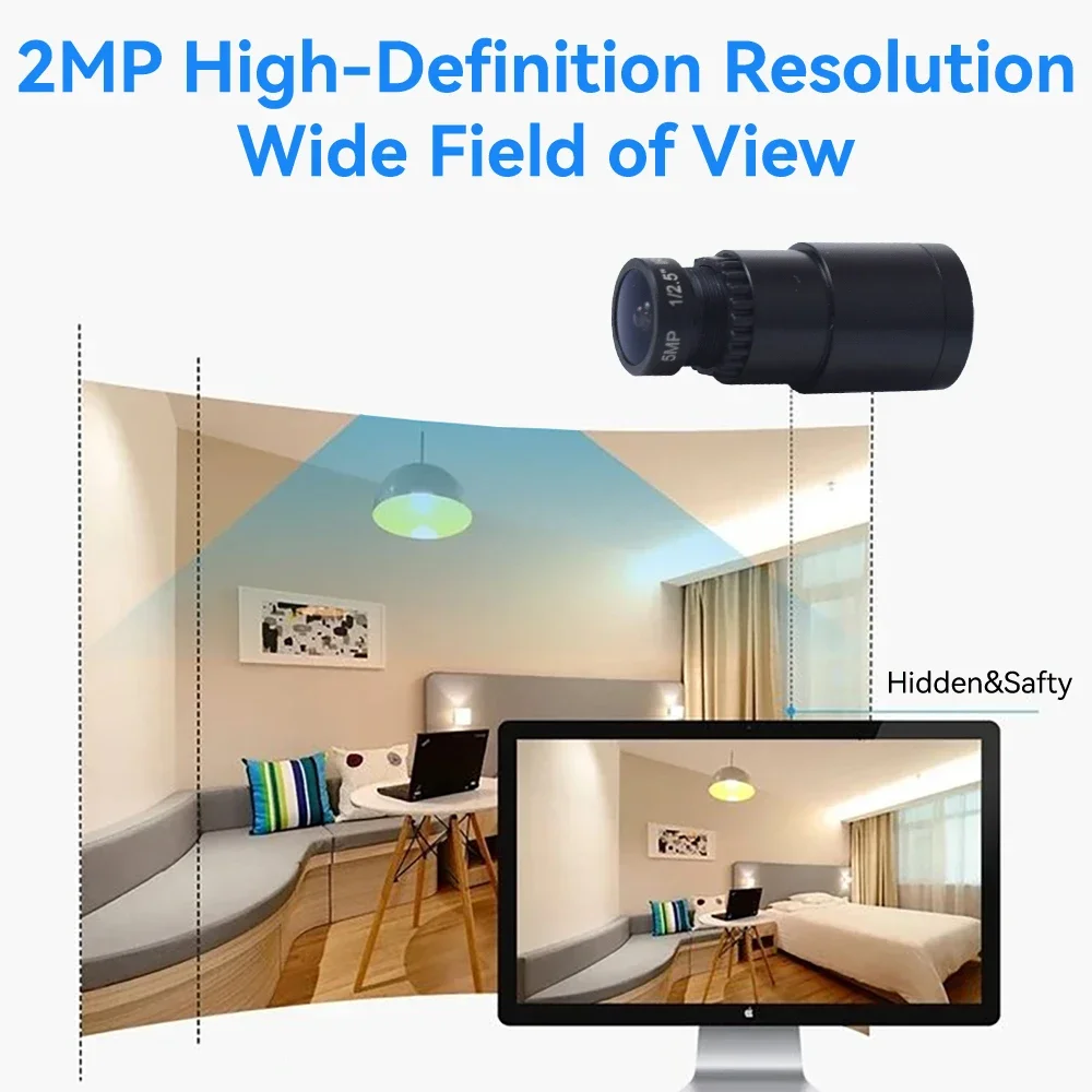

Securexpert 2MP AHD Mini Surveillance Camera, IR Night Vision, Waterproof, Anti-Interference Coaxial Wired Backup Indoor/Outdoor