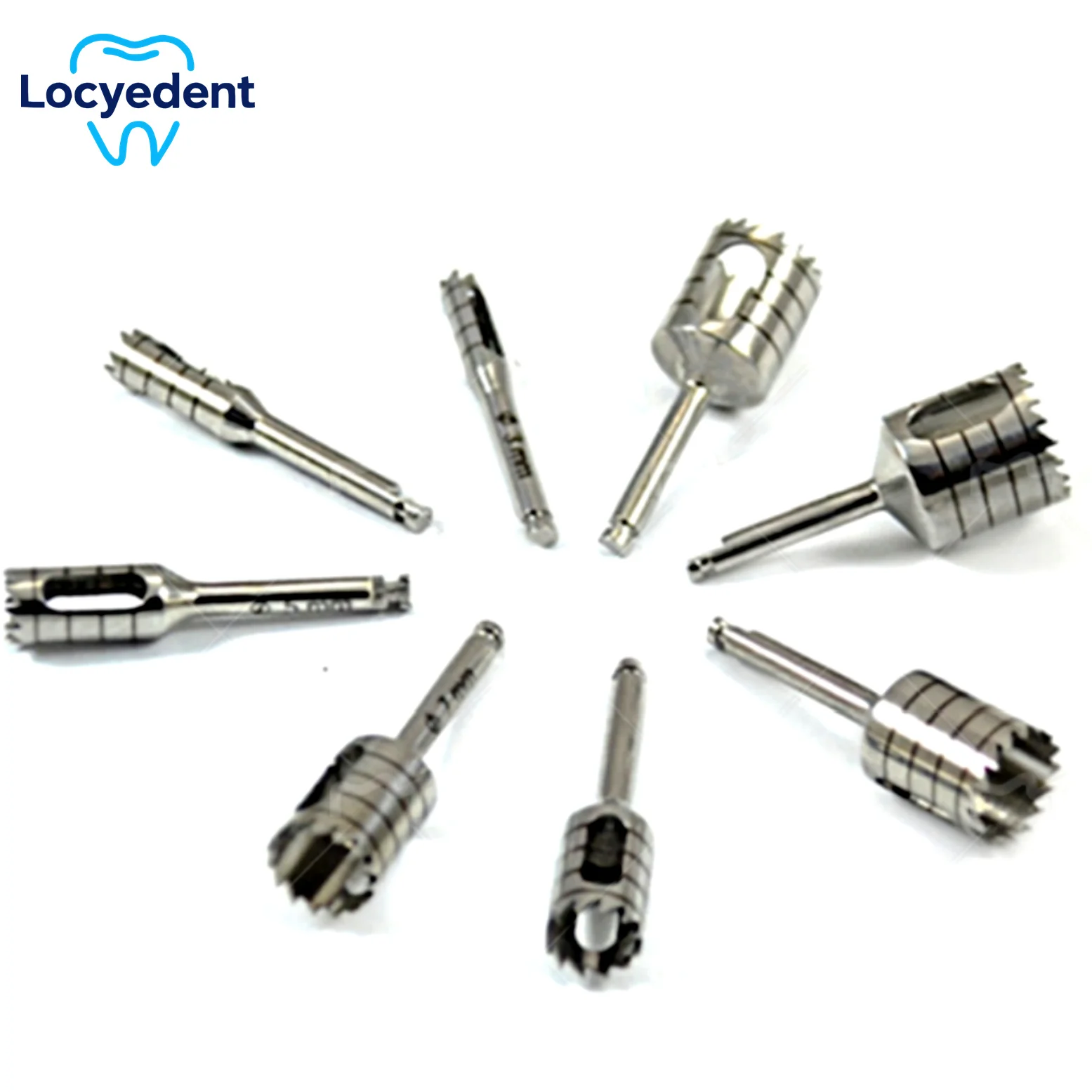 8 Pcs Dental Implant Bone Trephine Drills Kit / Trephines Set / Universal Trephines