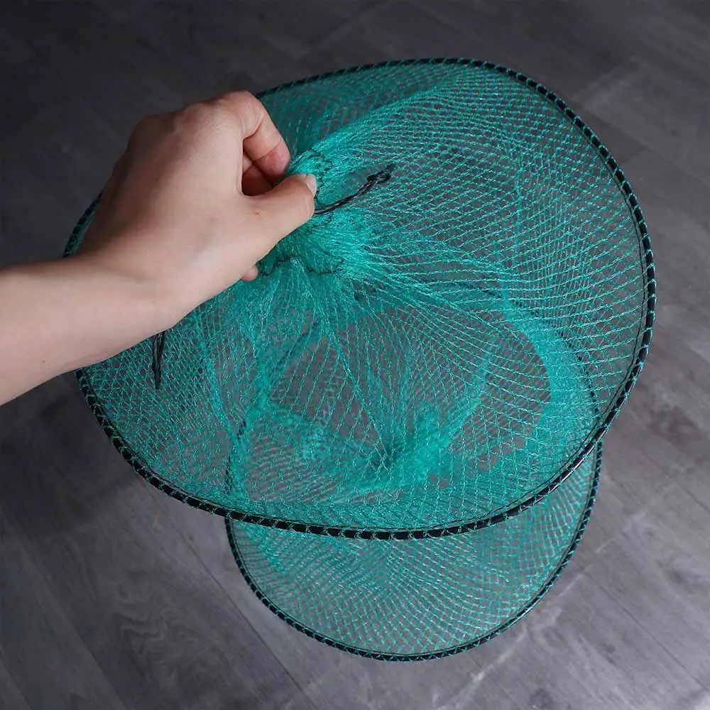 

Round Fish Guard Nets Fish Accessories Random color Foldable Fish Shrimp Mesh Cage Fishing Net Fishing Trap Network Cast Net