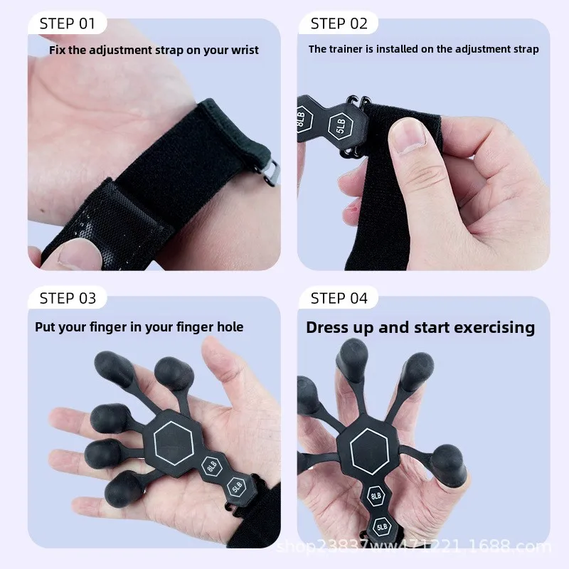 Popular Silicone Finger Rally 5-finger Wrist Rally Flexion and Extension Vein Grip Trainer Shooting Orthotics