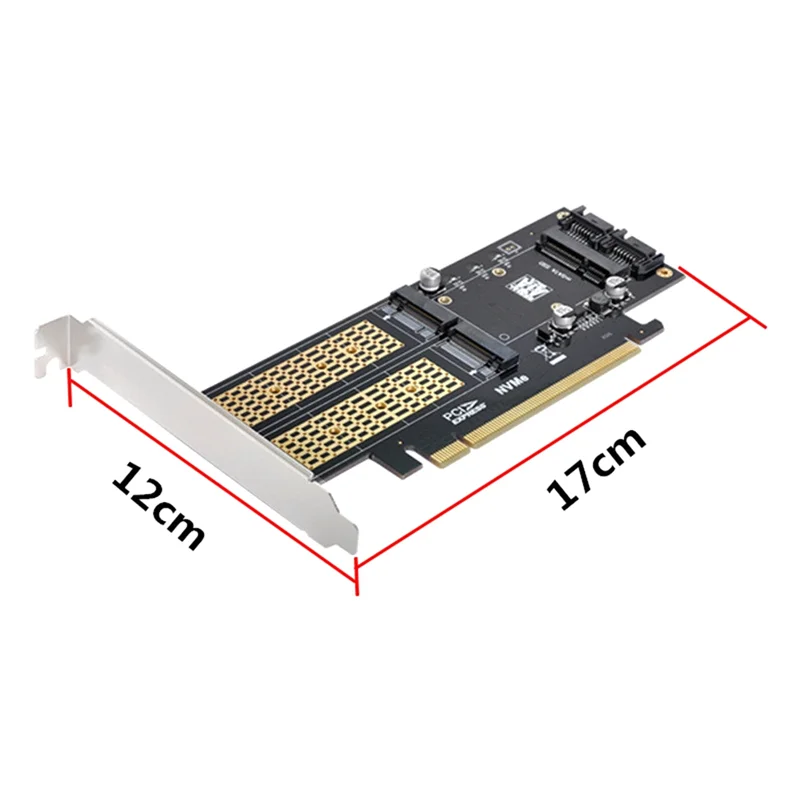 الكلاسيكية-PCIE X16 إلى M.2 M مفتاح NVME SSD بطاقة محول PCIE X16 إلى M.2 B مفتاح SATA SSD بطاقة محول MSATA SSD بطاقة محول