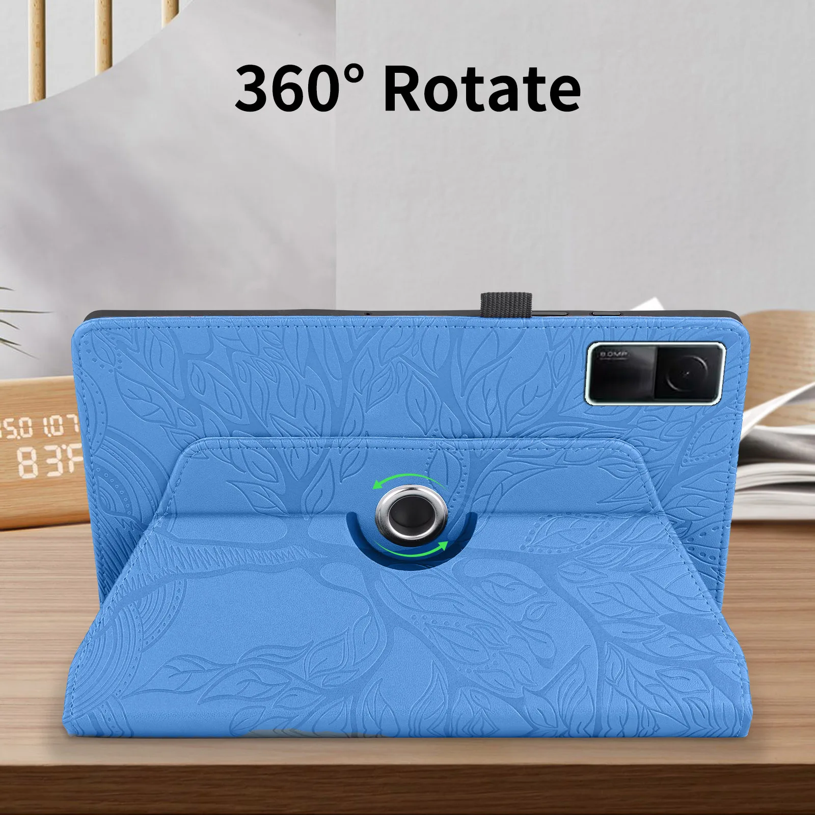 Estojo em relevo para Xiaomi Redmi Pad, Capa TPU Macia, Flip Stand, 360 Graus, Redmi Pad, 10.61, 2022