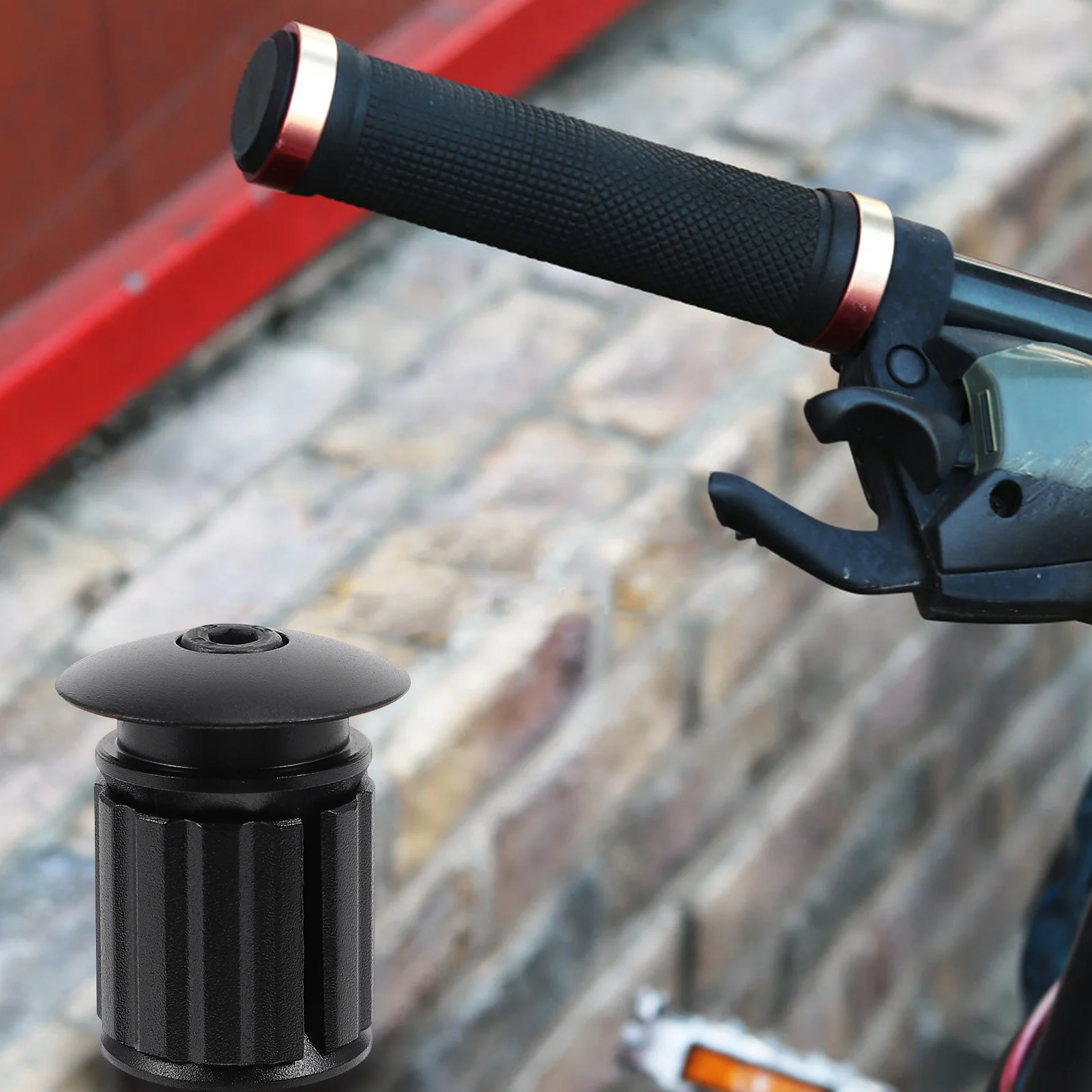 

2Pcs Environmentally Friendly Alloy Handlebar End Caps Stable Installation for Road Bike Cycling Bar End Plugs