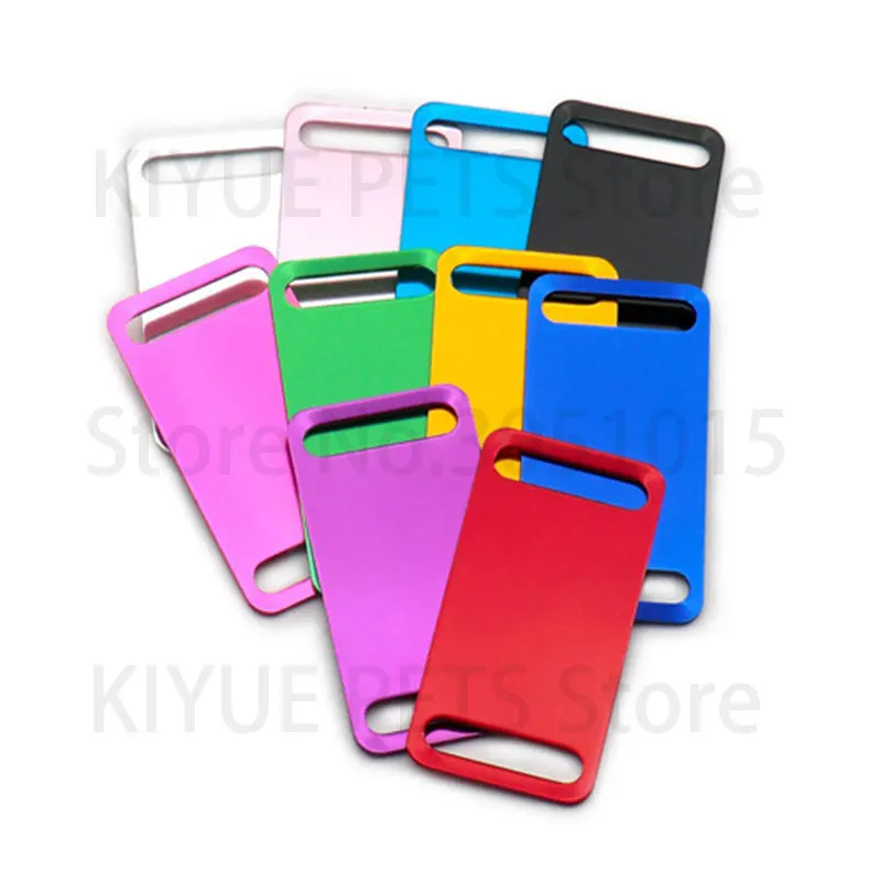 KIYUE 20 szt. Aluminiowe identyfikatory dla zwierząt, tabliczki z imieniem psa, personalizowane laserowo grawerowane tabliczki z numerem telefonu dla kota, breloczki, akcesoria. — zdjęcie 7