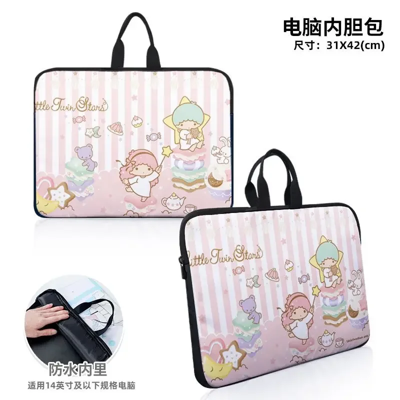 Sanrio baru Clow M tas tangan komputer ringan kartun lucu kapasitas besar tahan noda tas bahu tunggal