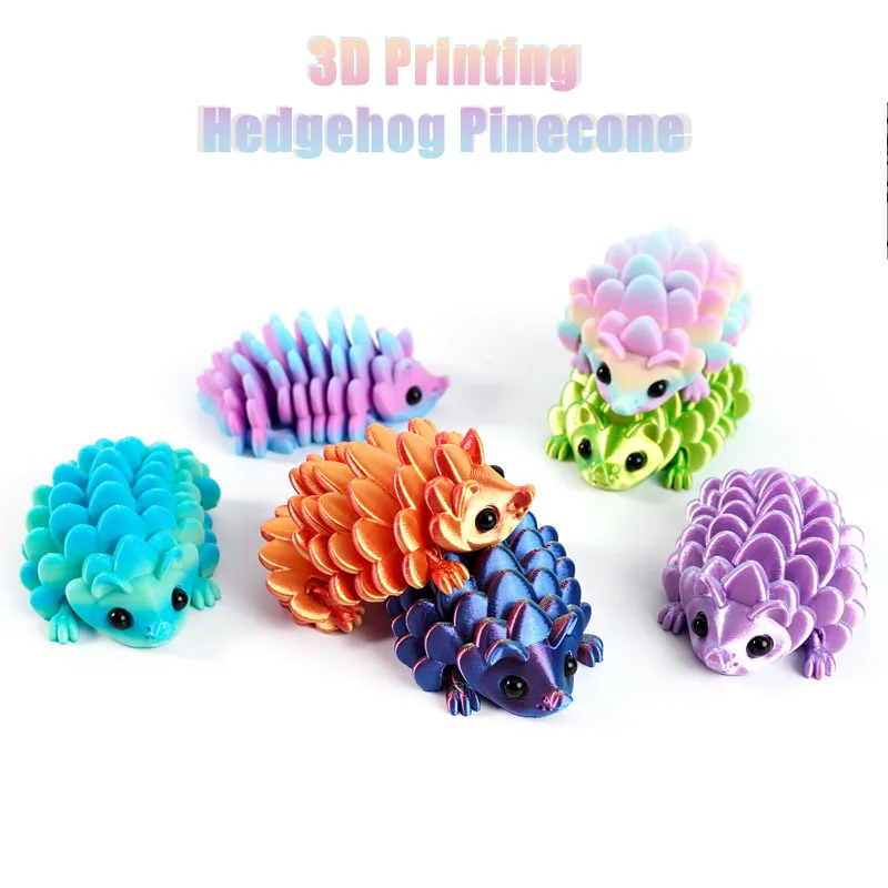 

3D Printed Hedgehog Figurine - Versatile Indoor & Outdoor Home Desk Decor Collectible Cone Toy Articulated Cute Figurin