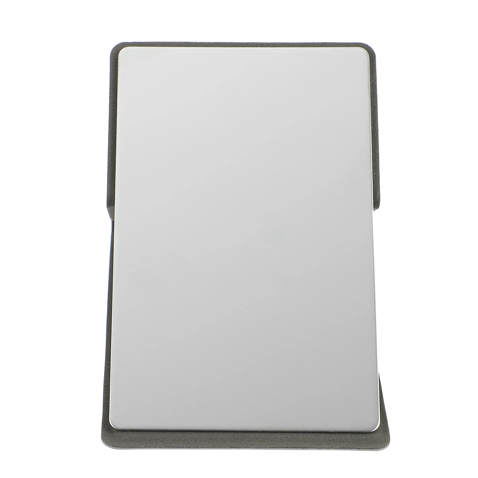 1 set roestvrijstalen make-up compacte opvouwbare pu-hoes draagbare spiegel voor reizen zakenreis lichtgewicht klein metaal