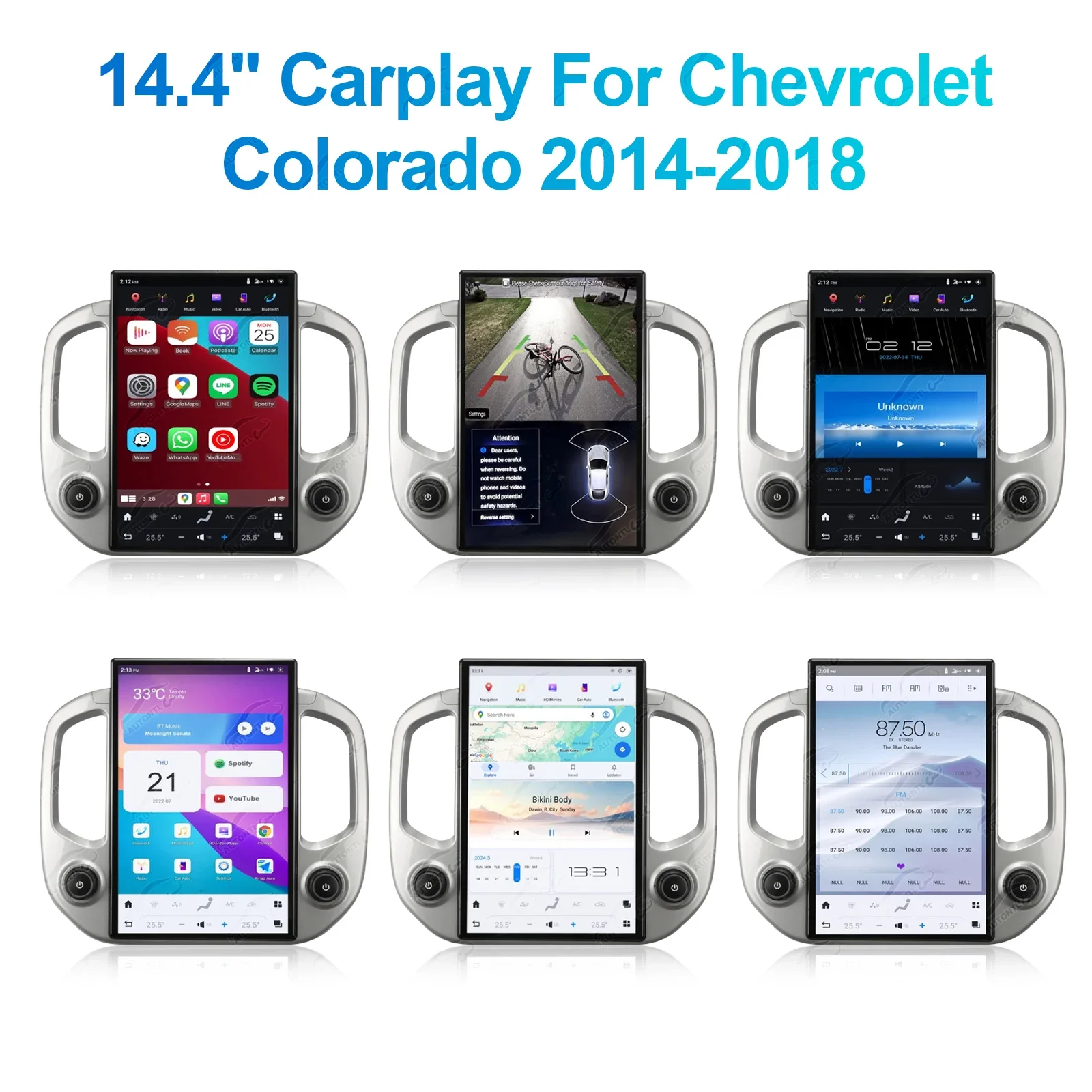 New Design 14.4'' Android Car Radio for Colorado GMC Canyon 2014 2018 Stereo GPS Navigation Multimedia System