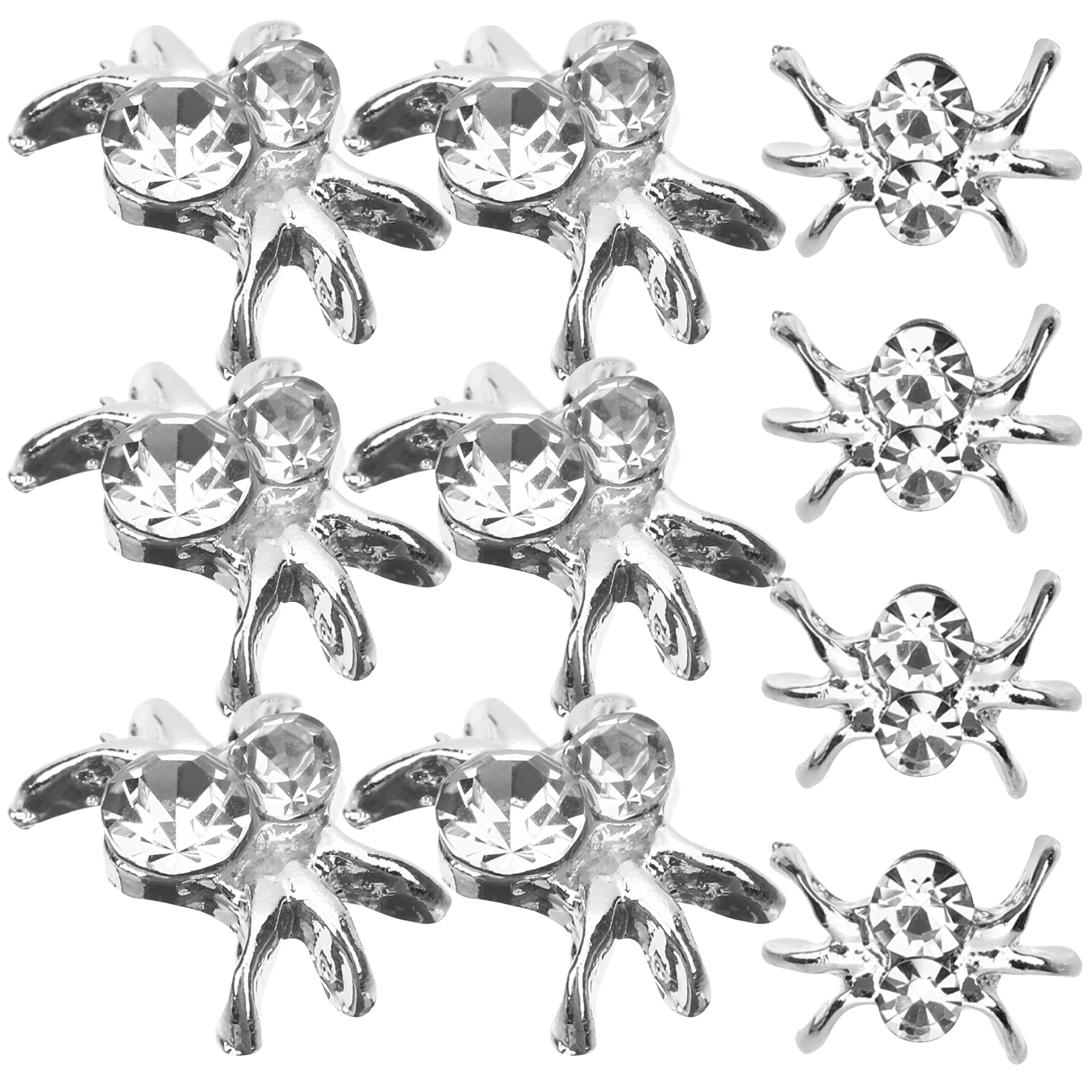 

30 шт., подвески для ногтей в виде паука из сплава, прочные украшения для дизайна ногтей «сделай сам», готические аксессуары для маникюра на Хэллоуин, подвески на Хэллоуин