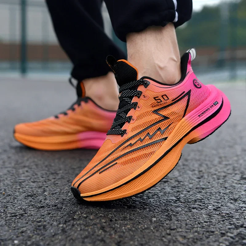 men sport shoes professional cushioned carbon plate running shoes breathable lace up casual sneakers marathon athletic footwear men sport shoes professional cushioned carbon plate running shoes breathable lace up casual sneakers marathon athletic footwear