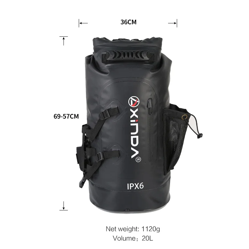 XINDAS Waterproof Dry Bag, Sport Bag para caving, Camping, 20L