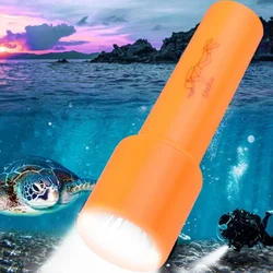 T-linterna LED de buceo, lámpara de antorcha impermeable 18650, profesional para buceo al aire libre, natación bajo el agua, deporte, envío directo