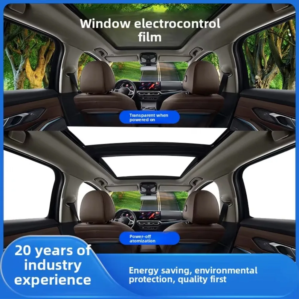 Automotive PDLC Smart Film Electrically Switchable Privacy Tint LCD Dimming Glass Film 0.45mm PET for Car Windows