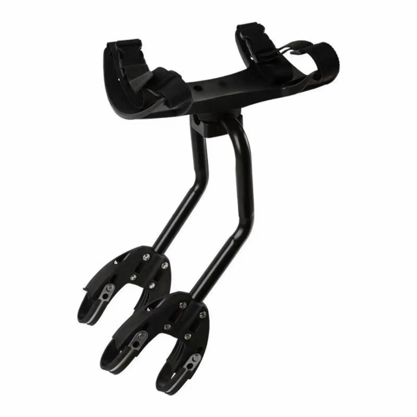 Heavy Duty Bike Luggage Rack Rear Carrier with Flat Deck for Travel Panniers and Commuter Gear for Disc Brake Bikes