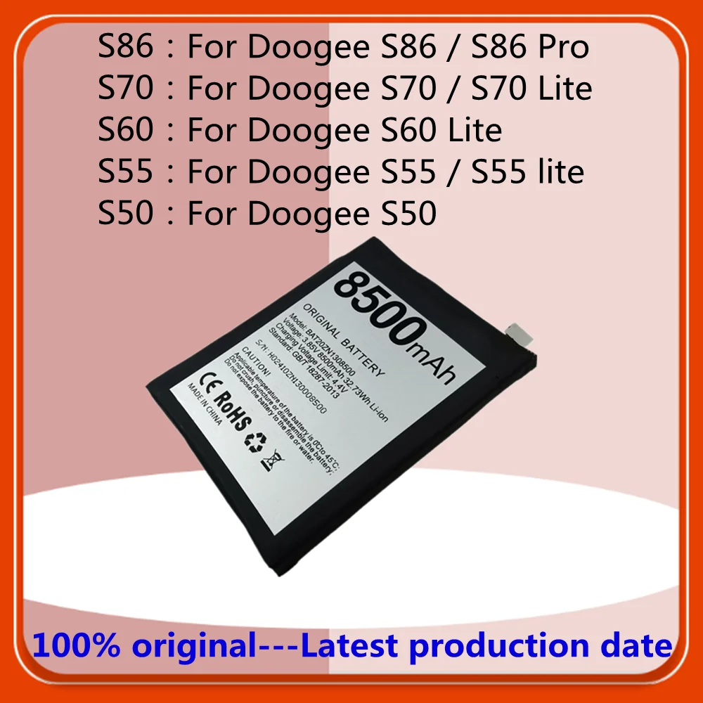 BAT20ZN1308500 Original Battery For Doogee S86 Pro S86Pro S70 Lite S70Lite S60 Lite S60Lite BAT173605580 S50 S55 lite S55Lite