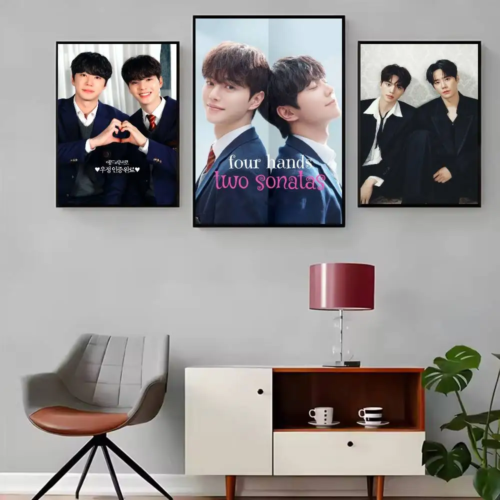 Kdrama Four Hands Two Sonatas Poster HD Quality Wall Art Retro Posters For Home Room Wall Decor Self Adhesive
