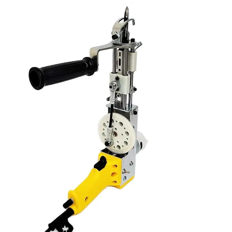 Pistola de Tufting 2 en 1 para alfombra eléctrica, pistola de elevación de pila de corte de bucle con cubierta de engranaje, máquinas de flocado de alfombra, herramientas de pistola
