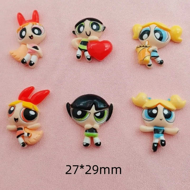 10 Stück Cartoon Niedliche Mädchen Harz-Accessoires Schmuck DIY Handyhülle Kühlschrank Krem-Kleber Handgemachte Haarspange Aufnäher – Detail 1