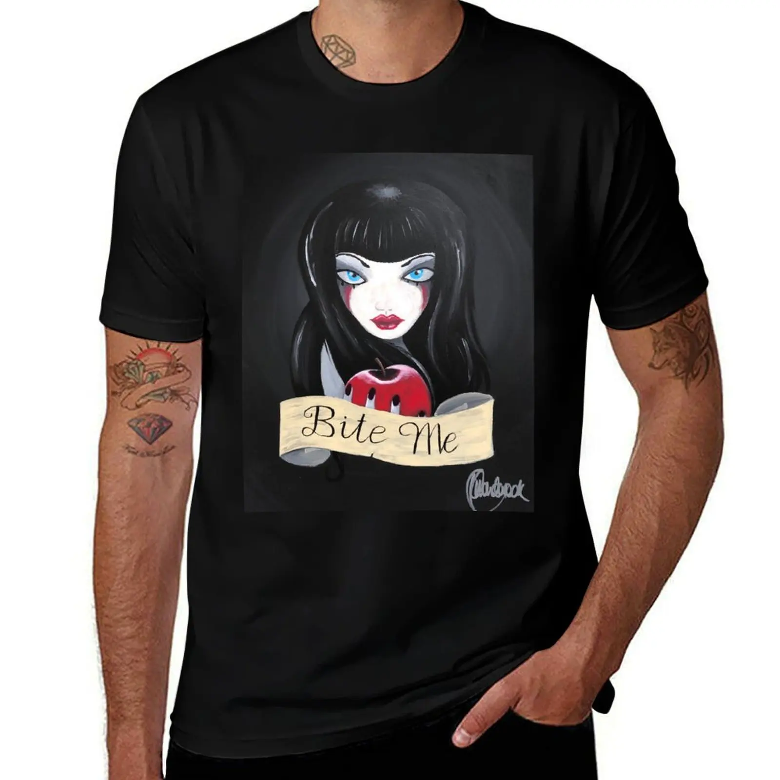 Bite Me T-Shirt Simple Graphic Design T-Shirt
