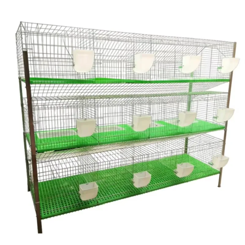 Large Capacity Rabbit Cage Commercial Grade Galvanized Steel Anti Rust Design for Breeding