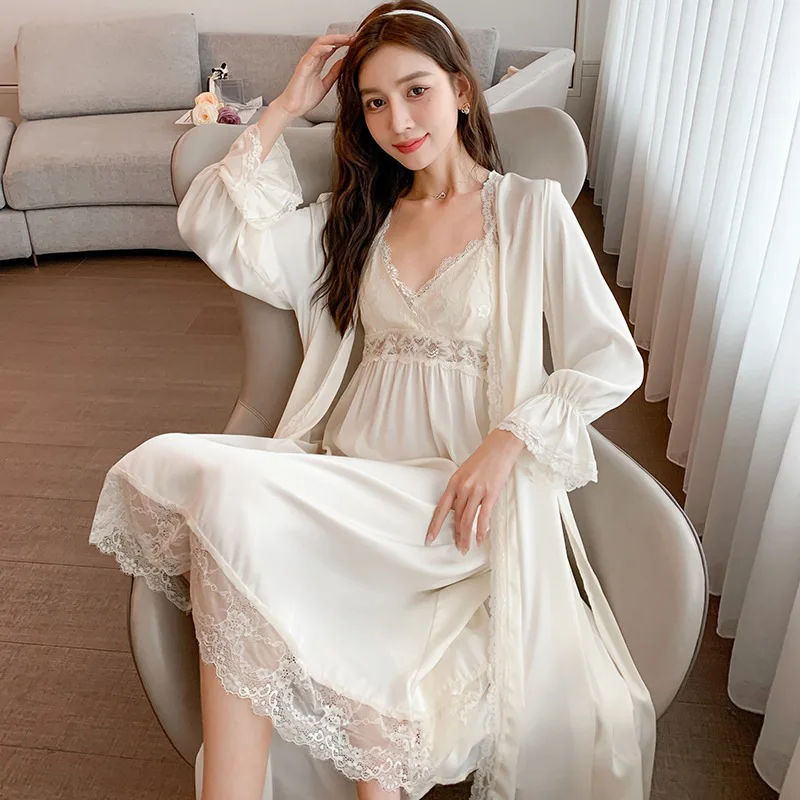 Palace Princess Pajamas Women\'s Nightgowns For Women Sexy Sling Night Dress Loose Lace Nightwear Fairy Home Costume Women