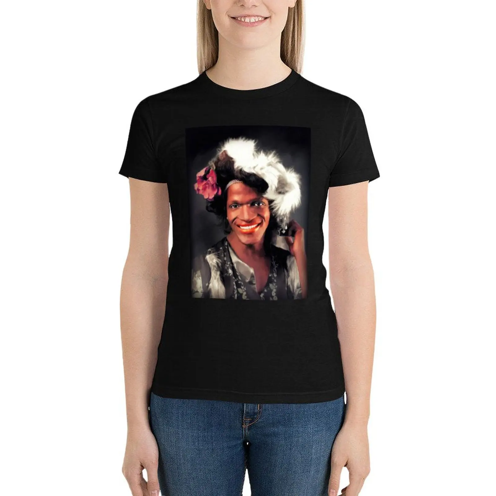 Marsha P. Johnson, Civil Rights T-Shirt Blouse tops cotton t shirts Women