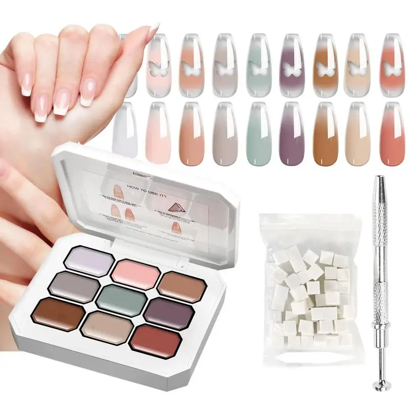 9 ألوان جيل للأظافر لوحة الطلاء مسمار اللوحة هلام الصلبة جيل للأظافر لوحة الطين نقع قبالة UV/LED البولندية ورنيش صالون هلام مسمار الفنون