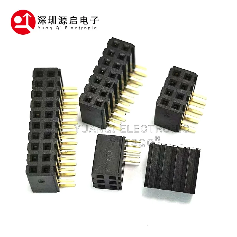 10PCS 2.0MM PITCH 2*2/3/4/5/6/8/20-40 PIN Double Row Right Angle FEMALE PIN HEADER Strip Connector Socket 2X9p/10p-35p PH=7.2MM