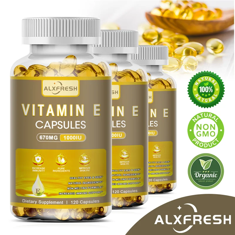 Vitamin E Capsules Help Skincare Beauty By Delaying Photoaging Reducing Wrinkles Age Spots Maintaining Skin Hydration Protecting