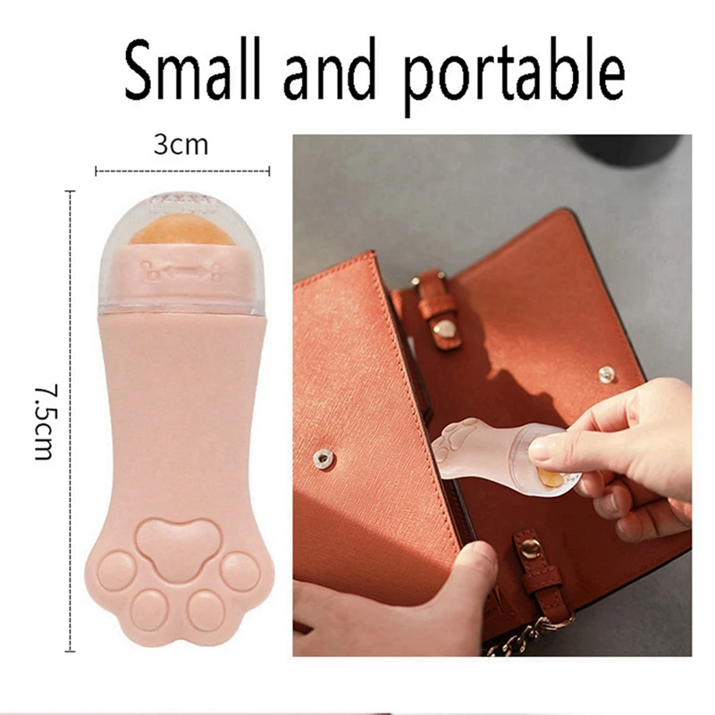 بكرة تحكم بالزيت البركاني الطبيعي ، كرة امتصاص زيت تنظيف الوجه ، حجر دوار أبيض ، أداة العناية بالبشرة ، 2X