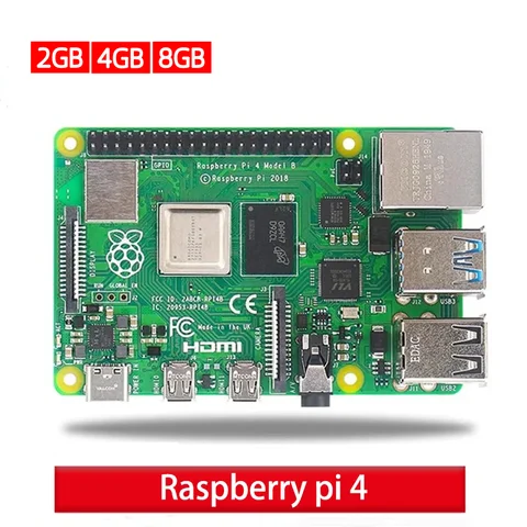 Raspberry Pi 4 Modelo B 4B RAM Original 2GB 4GB 8GB BCM2711 Quad Core Cortex-A72 ARM Core 1,5 Ghz 4K Micro HDMI compatible pi 4B