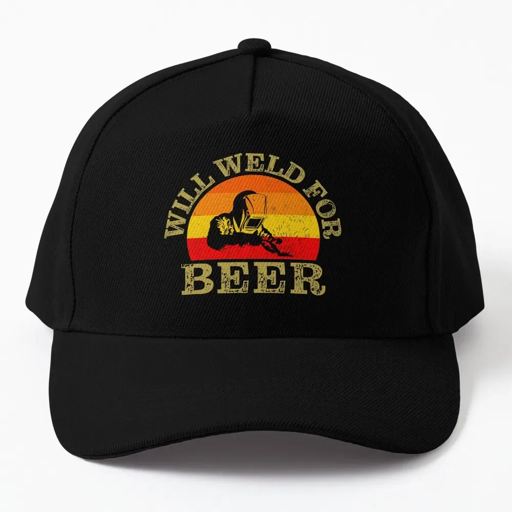 Will Weld For Beer Baseball Cap Rave Beach Streetwear Caps Hat For Men Women'S