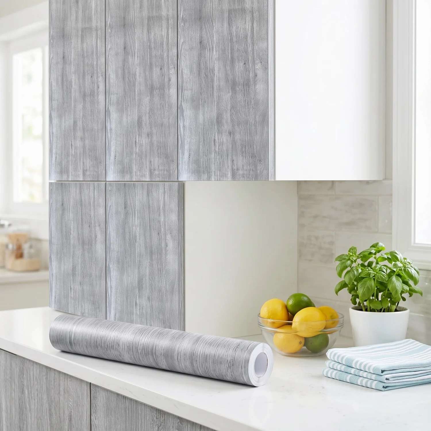 PVC Waterproof Self Adhesive Wallpaper Wall in Rolls Furniture Cabinets Vinyl Decorative Film Wood Grain Stickers For Home Decor