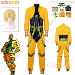 Anime Dio Brando Cosplay Costumes Yellow Uniform Wig Outfit Halloween Carnival Party Prop For Women Men Cosplay Accessories
