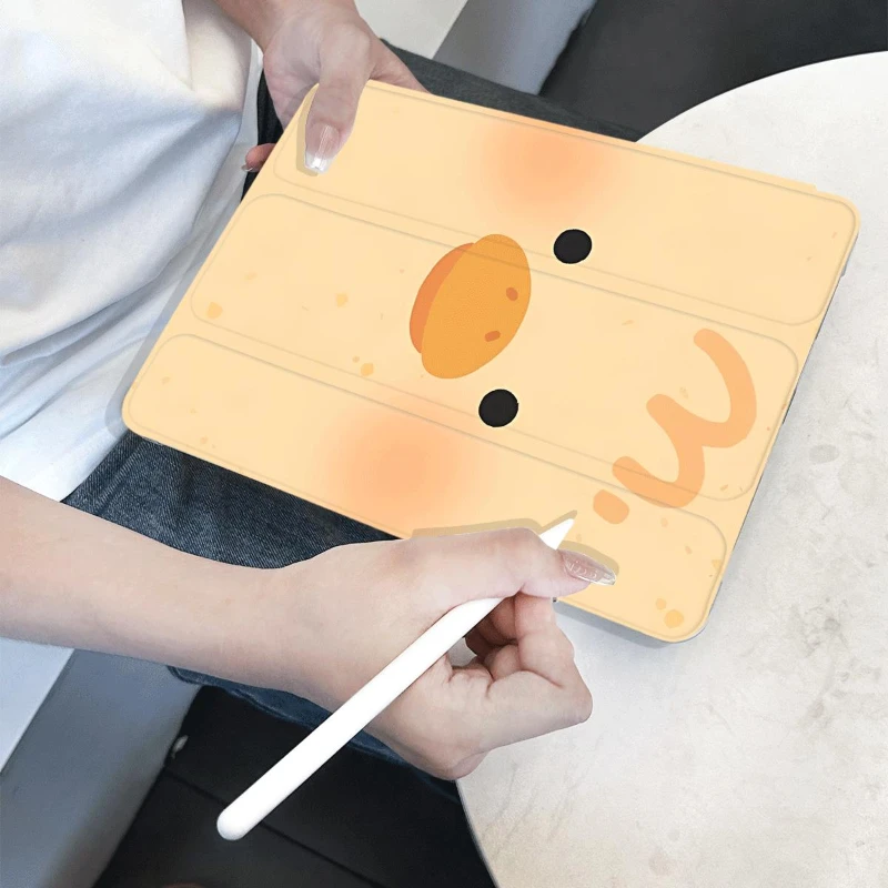 Ipad Accessories Detachable Cover for Ipad 9 Generation Case IPad Air 5 Air 4 10.9 2018 9.7 5/6th Air 2/3 10.5 Yellow Duck Shell