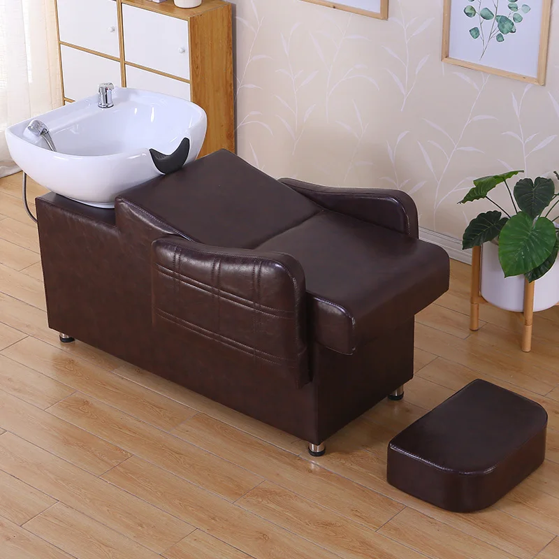 

Hydrotherapy Salon Styling Shampoo Chairs Reclining Treatment Massage Shampoo Chair Stretcher Chaise Salon Equipment MQ50SC