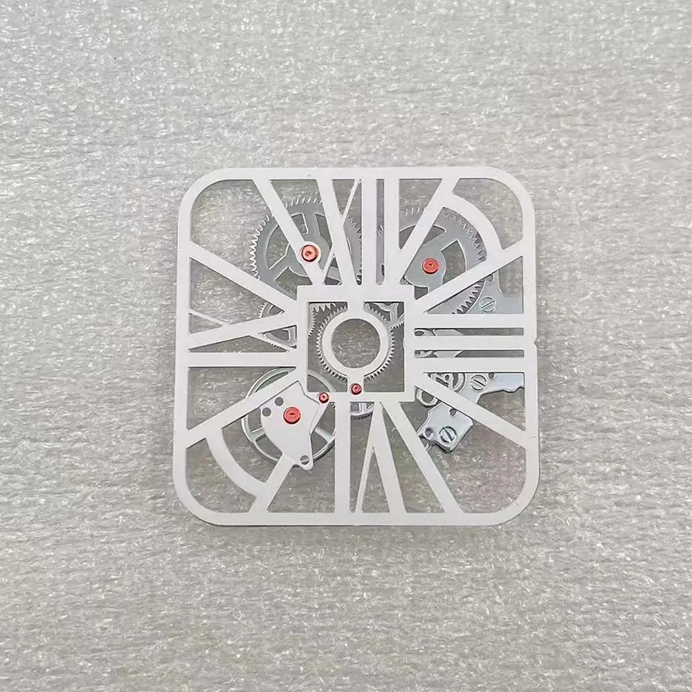 

Brand New Square Skeleton Dial 26.9X26.9mm No Luminous Personality Watch Face for NH70/NH38 Movements