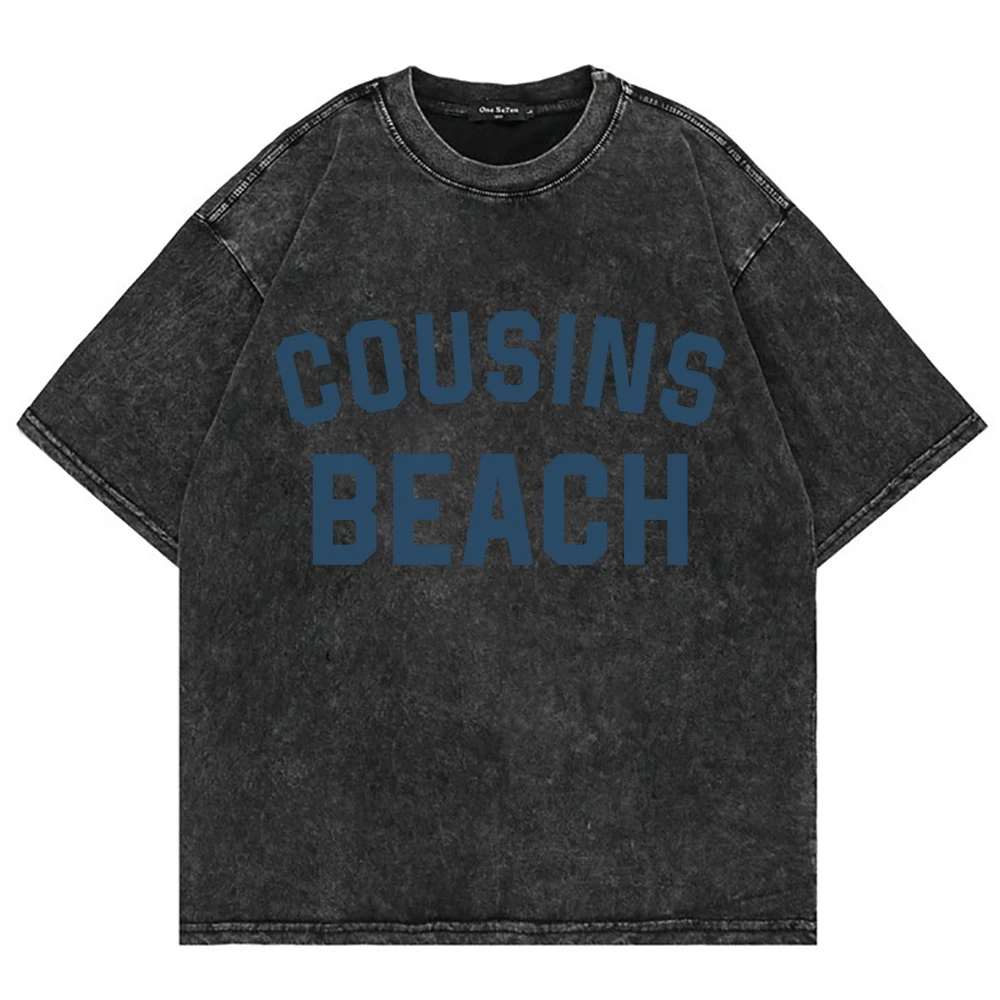 

Cousins Beach TShirts Team Conrad Men_women TShirt The Summer I Turned Pretty Washed T-shirts Hip Hop Tops Cotton O-collar Tees