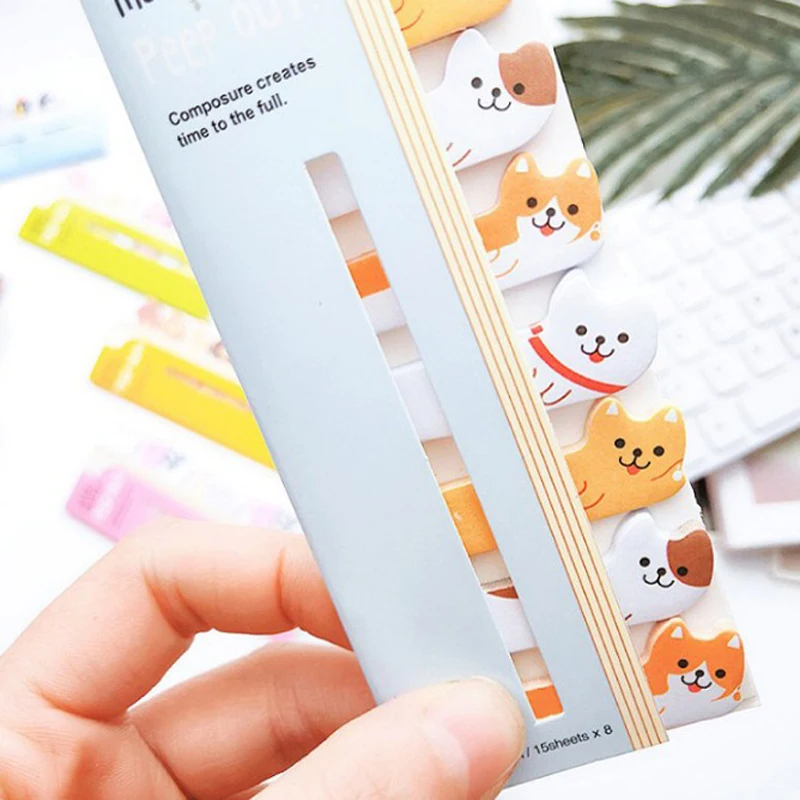 9pcs Cartoon Animal Sticky Note 1pcs has 120 Sheets School Student Kid Office Journal Scrapbooking Decoration Message DIY