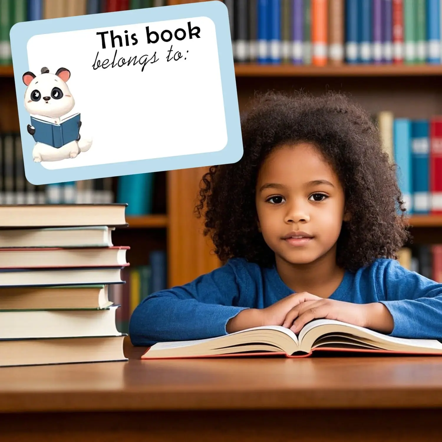 This Book Belongs to Sticker,2x1.8 Inch Self Adhesive Book Name Tags,Identification Sticker for Name,180PCS