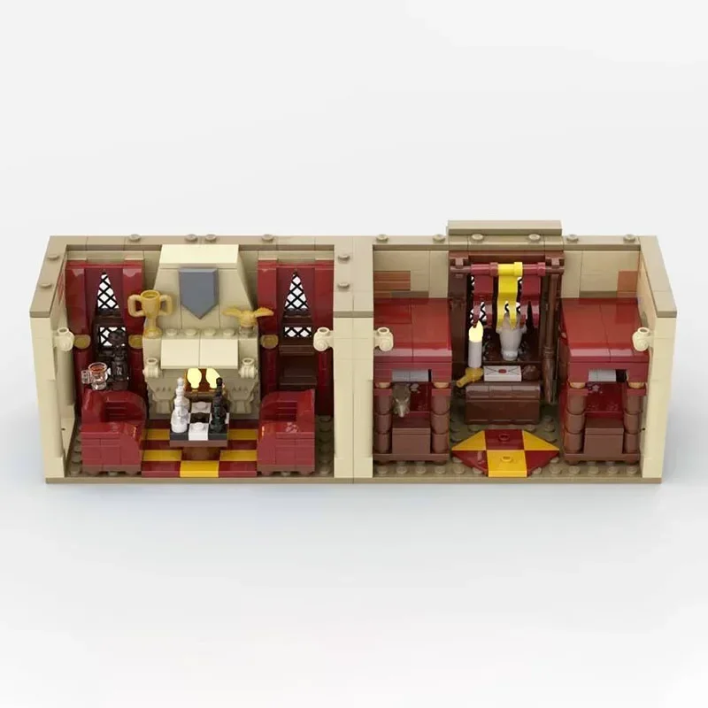 Moc Building Bricks Architecture Model Gryffindor Common Room Technology Modular Blocks Gifts Toys For DIY Sets Assembly