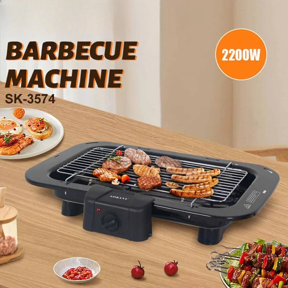 Electric Grill Healthy Less Smoking Outdoor Picnic Fast & Uniform Heating Temperature Control Easy To Clean
