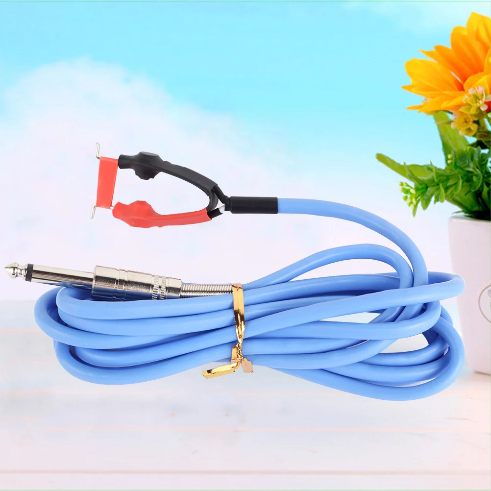 

Стальной пластинчатый крючок 1,8 м, силиконовый источник питания для тату-машины, синий зажим для шнура, проволока для машины, силиконовая проволока для татуировки